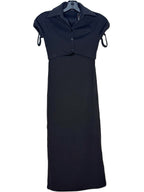 HELMUT LANG Womens Cardigan Short Sleeve Dress Black XXS (MSRP $295)