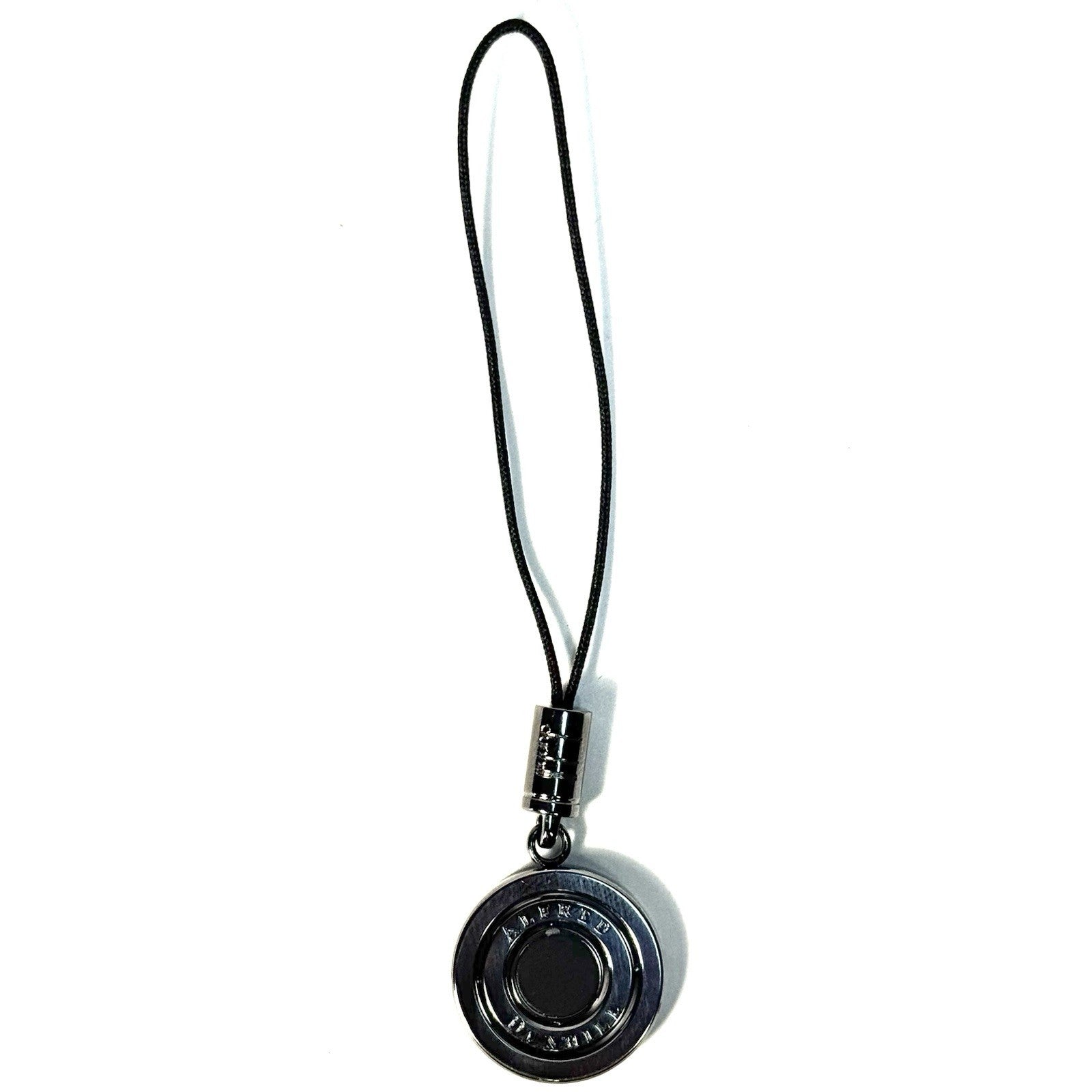 DUNHILL Gyroscope Black Lacquered Mini Keychain Charm Silver (MSRP $95)