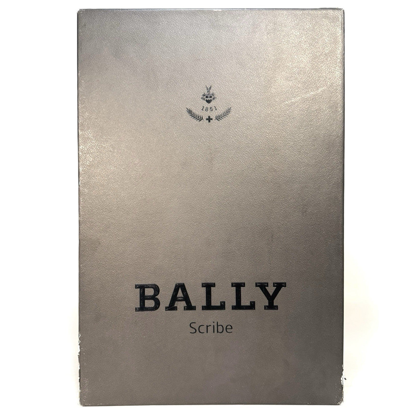 BALLY Scribe Mens Aubonne Polished Calf Leather Lace Up Dress Shoes Black