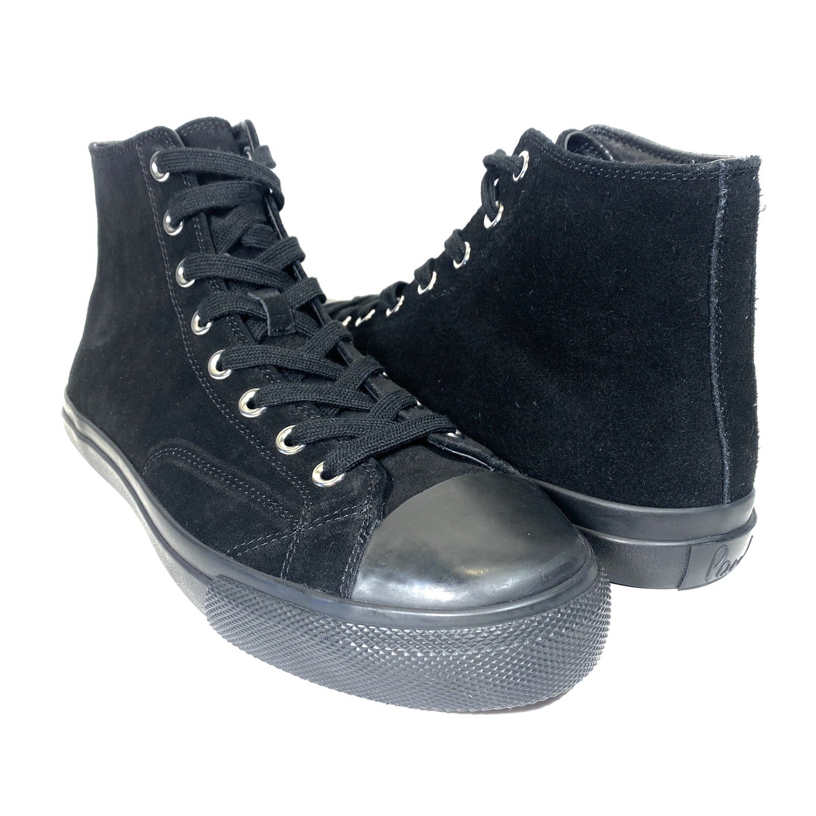 PAUL SMITH Mens Carver Suede Leather High Top Sneakers Black (MSRP $325)
