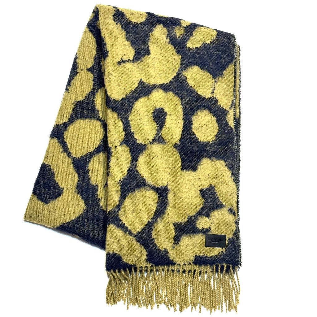RAG & BONE Piper Wool Blend Spotted Knit Scarf Green (MSRP $248)