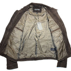 JOHN VARVATOS Mens Emerson Distressed Suede Leather Jacket Brown 48 (MSRP $798)