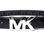 MICHAEL KORS Mens 31mm Reversible MK Logo Buckle Belt Black (MSRP $98)