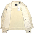 THEORY Mens River Neoteric Twill Button Front Jacket Ivory White XL (MSRP $325)