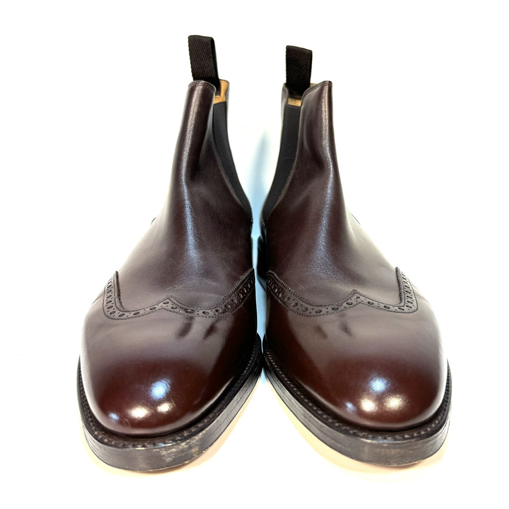 JOHN LOBB Mens Carne Leather Oxford Chelsea Boots Oak Brown 9.5 (MSRP $2,360)