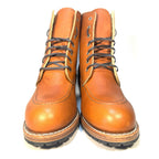 RED WING Womens Clara Block Heel Lace Up Boots Oro Legacy Brown (MSRP $360)
