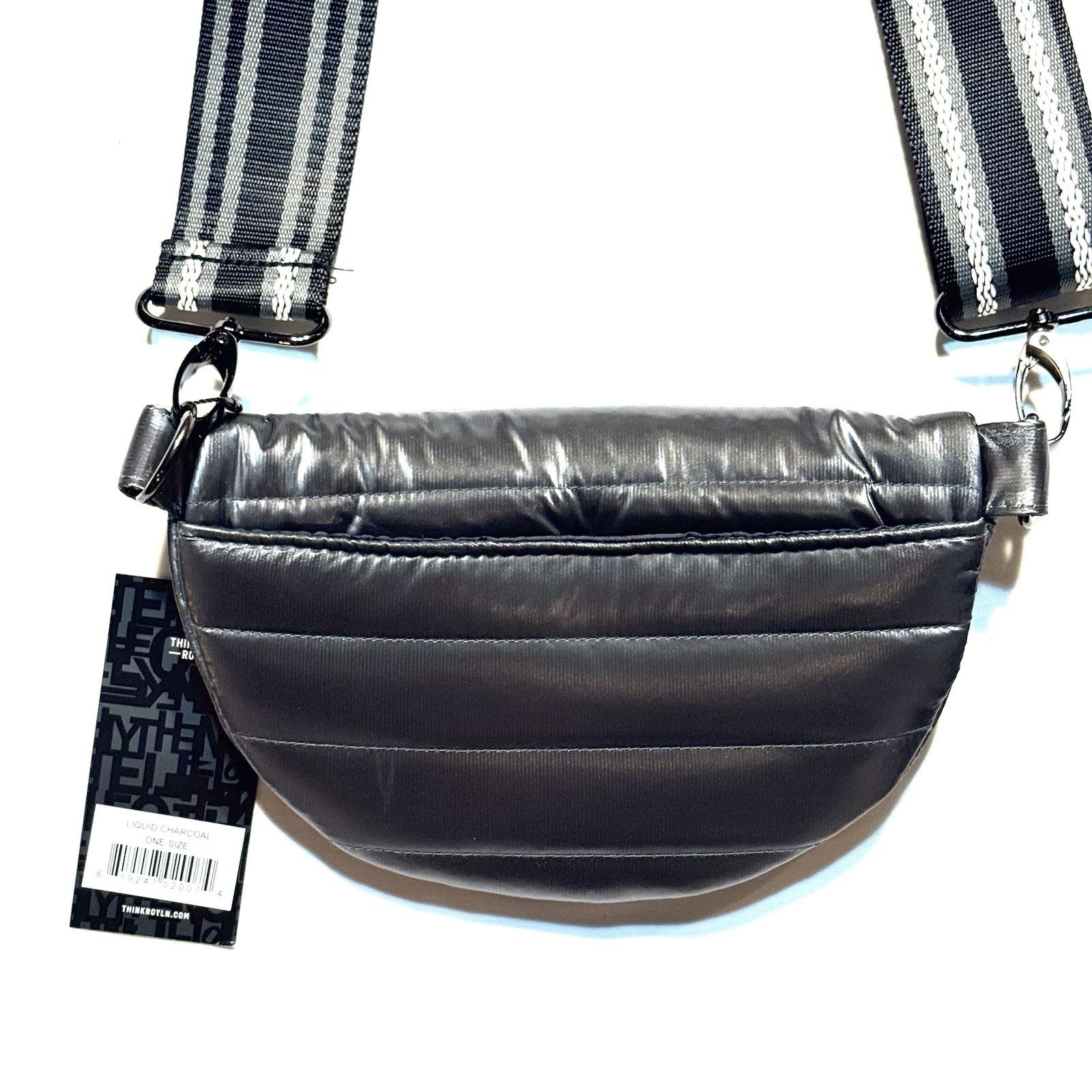 THINK ROYLN Shining Star Crossbody Waist Bag Liquid Charcoal Grey (MSRP $108)