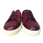 LANVIN Mens DDB1 Cap Toe Suede Leather Low Top Sneakers Burgundy 8 (MSRP $590)