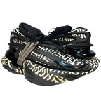 BALMAIN Mens Unicorn Monogram Low Top Sneakers Beige Black 42 (MSRP $1,350)