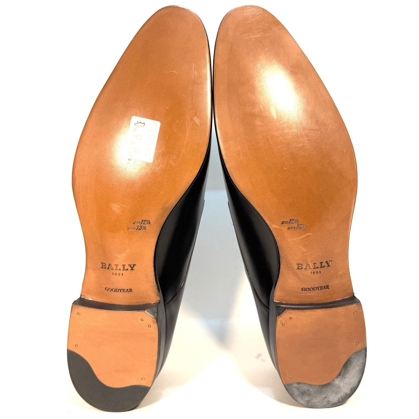 BALLY Scribe Mens Aubonne Polished Calf Leather Lace Up Dress Shoes Black