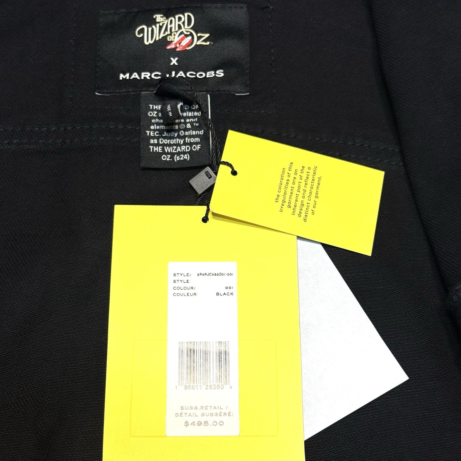 MARC JACOBS x The Wizard of Oz Womens Denim Jean Jacket Black (MSRP $495)