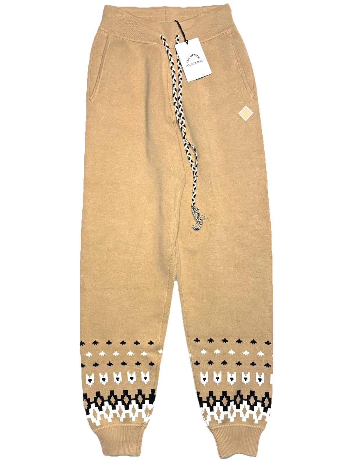 THE UPSIDE x VERONICA BEARD Fairbanks JoJo Knit Jogger Pants Khaki XS -MSRP $278