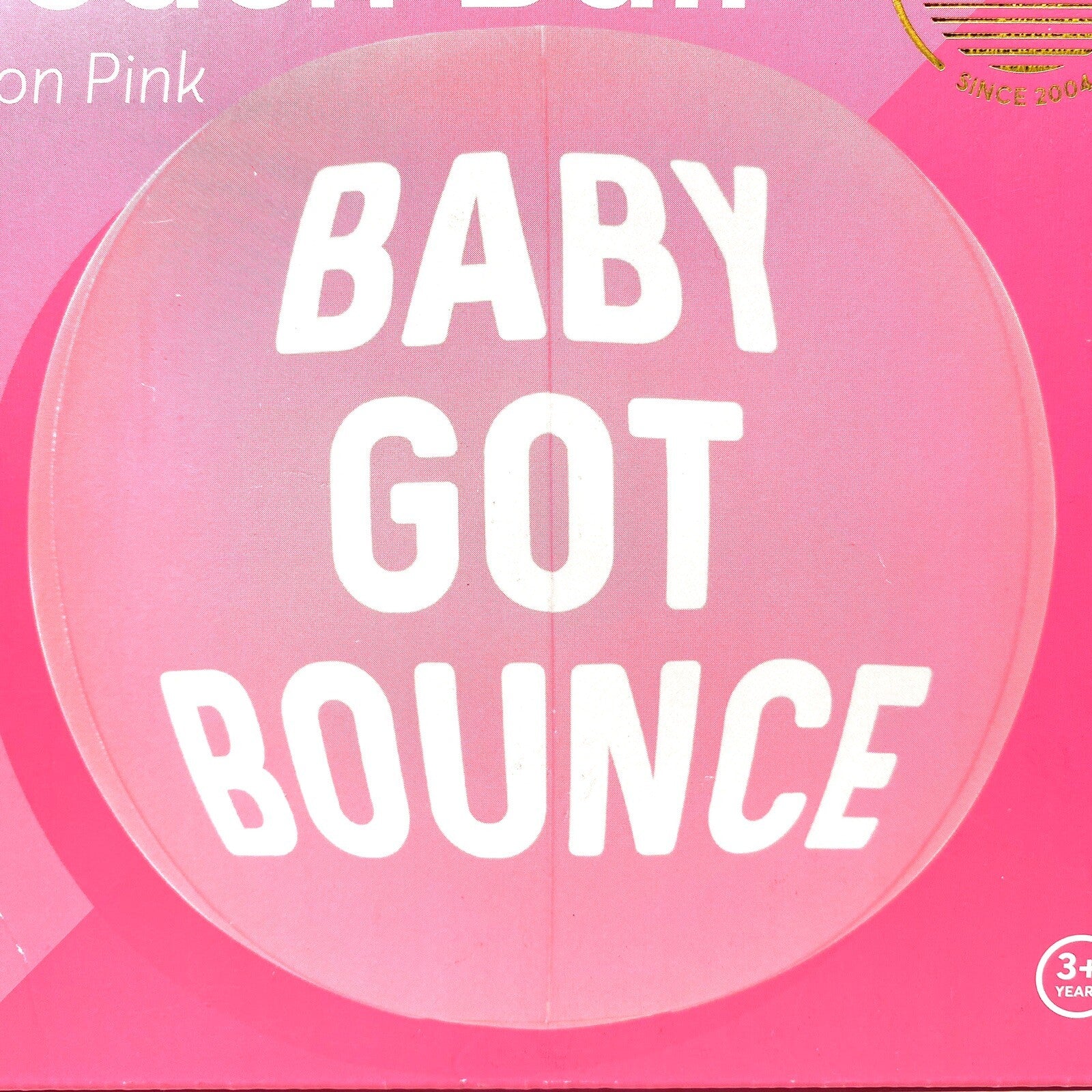 SUNNYLIFE Baby Got Bounce Printed Inflatable PVC Pool Beach Ball Neon Pink 