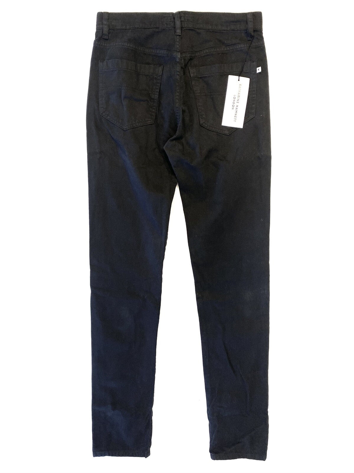 KATHARINE HAMNETT Womens Mick Cotton High Waist 5 Pocket Skinny Pants Black