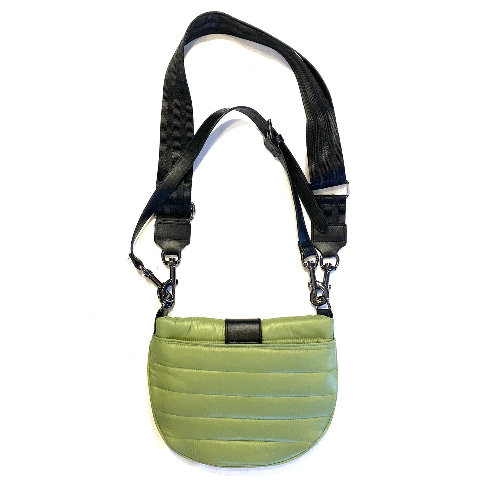 THINK ROYLN Womens Fortune Puffer Crossbody Bag Olive Green (MSRP $144)