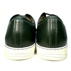 LANVIN Mens DDB1 Basket Cap Toe Leather Low Top Sneakers Green (MSRP $590)
