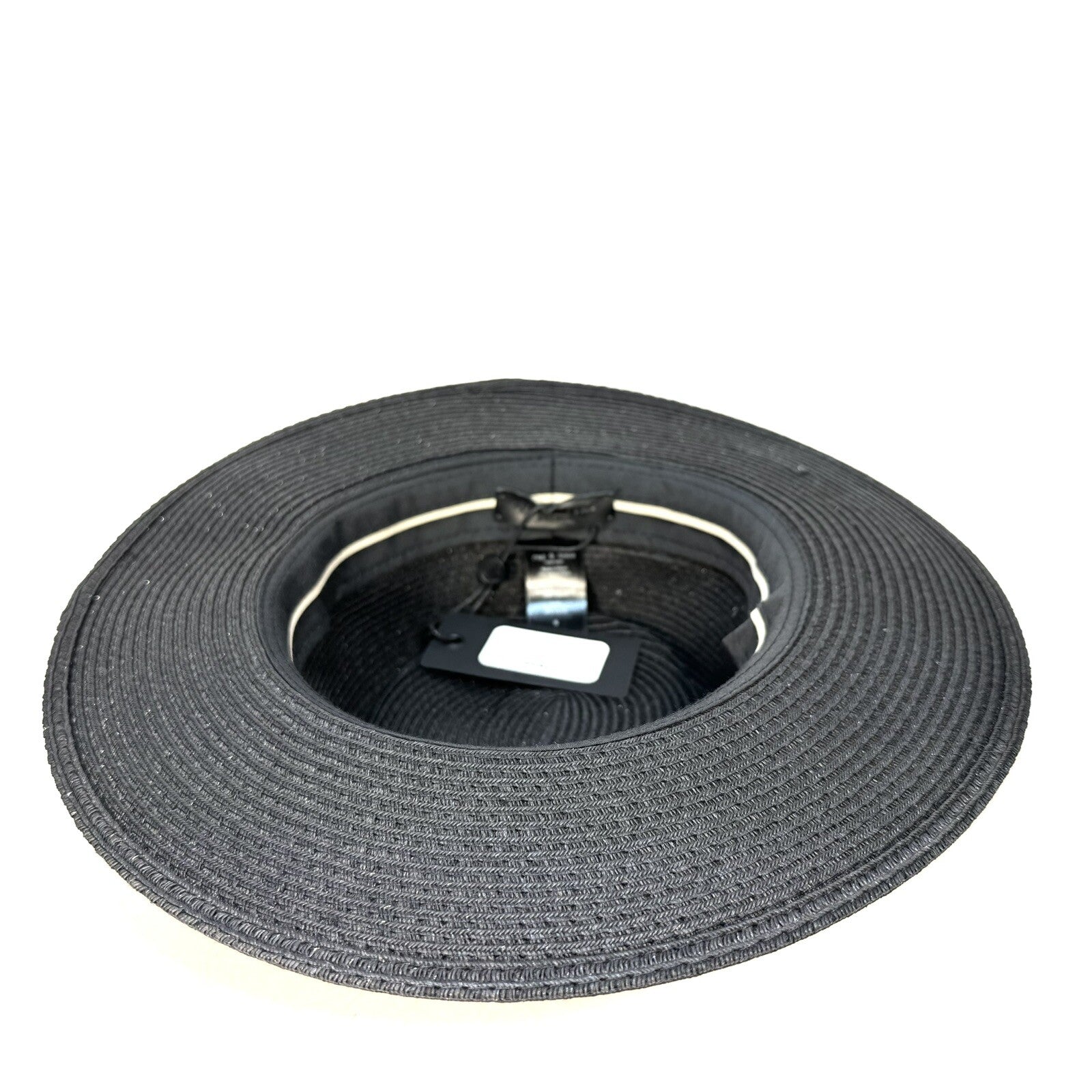 RAG & BONE Womens Somer Woven Straw Hat Black (MSRP $225)