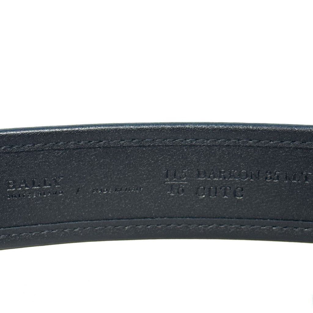 BALLY Mens Darkon Logo Stripe Canvas Leather Belt Black 115 (MSRP $395)