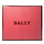 BALLY Womens Lalees Clavo Jocker Stripe Embossed Leather Card Case Wallet Black