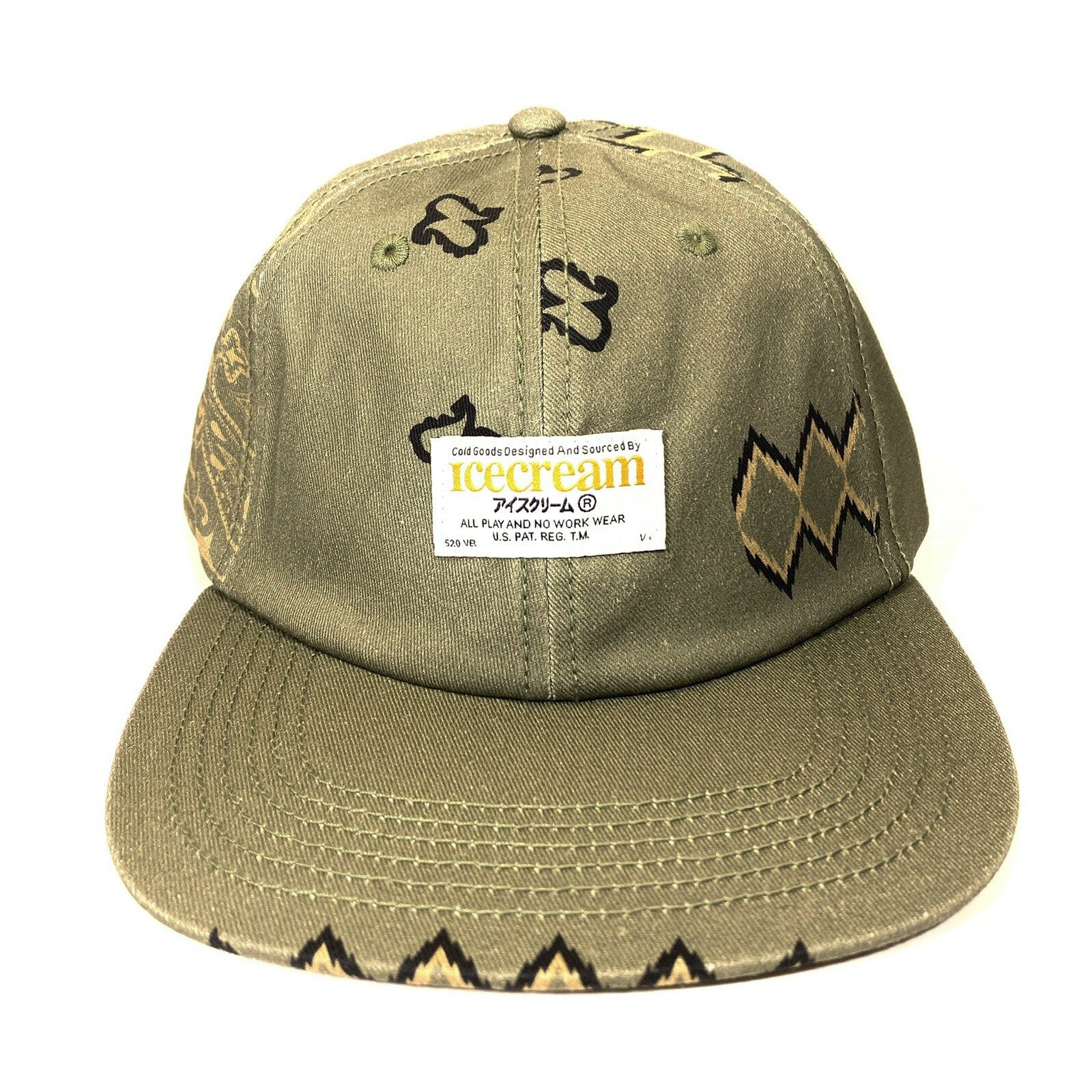 ICE CREAM Billionaire Boys Club Daytrotter Dad Hat Paisley Green (MSRP $60)