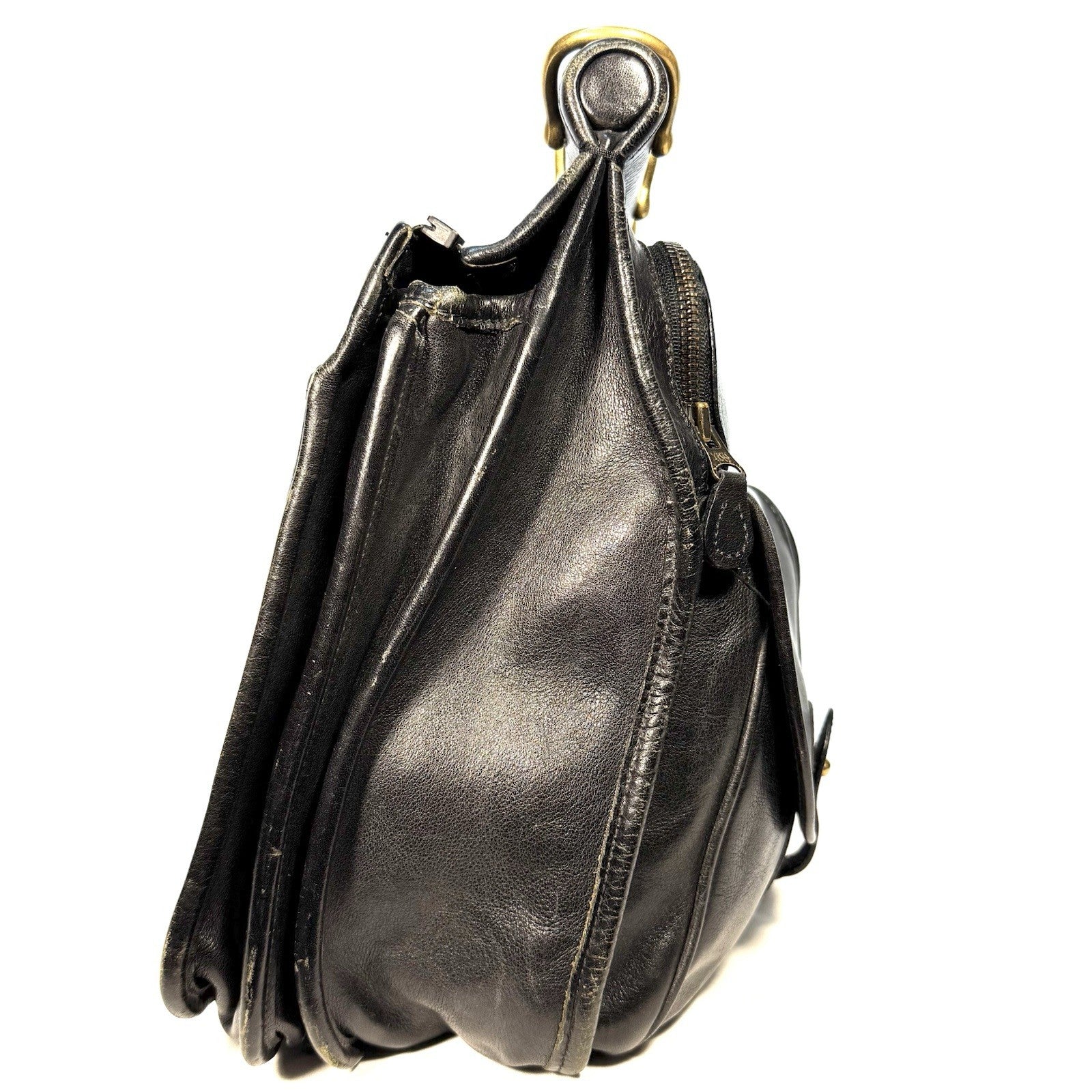 GHURKA Marley Hodgson Vintage 2001 Garrison No. 147 Leather Briefcase Black