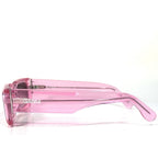 GANNI Womens A4786 285 Rectangular Sunglasses Dreamy Daze Phlox Pink (MSRP $255)