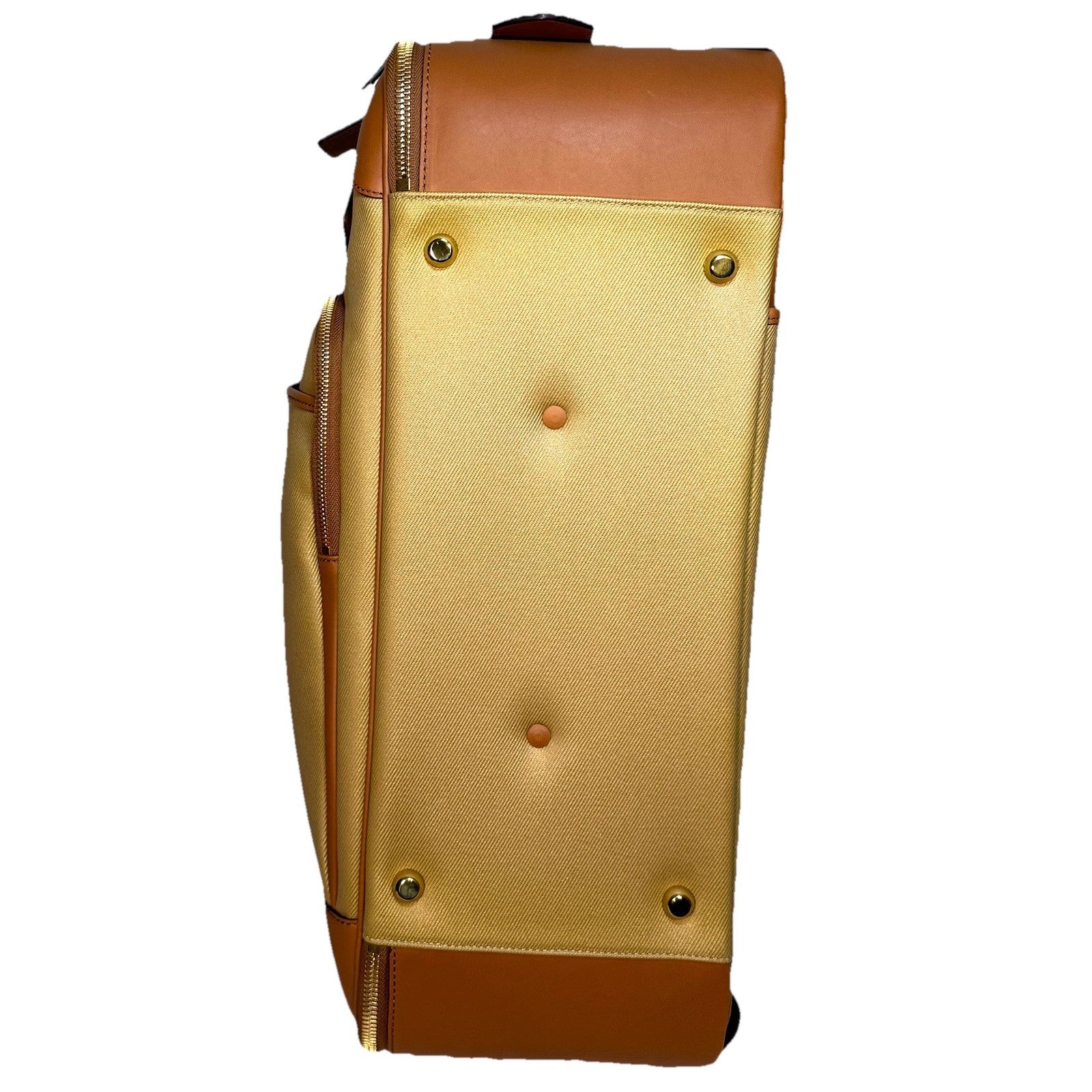 GHURKA Trolley No. 440 Canvas Leather 22" Rolling Carryon Suitcase (MSRP $1,400)