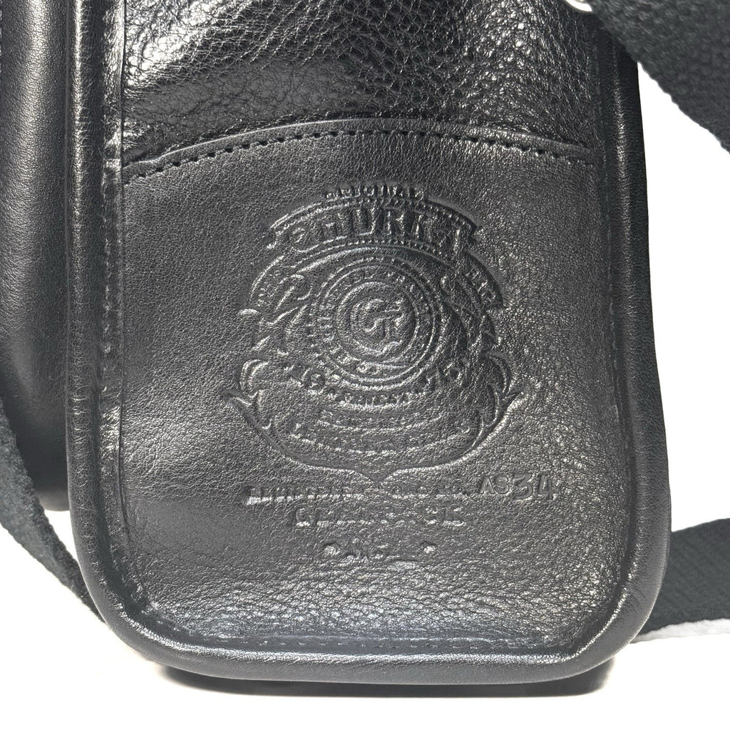 GHURKA Gearpack No. 4 Leather Messenger Bag Vintage Black (MSRP $1,295)