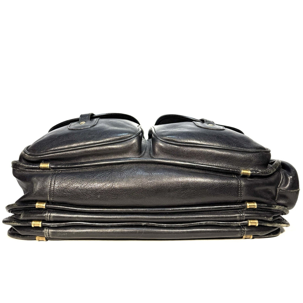 GHURKA Marley Hodgson Vintage 2001 Garrison No. 147 Leather Briefcase Black