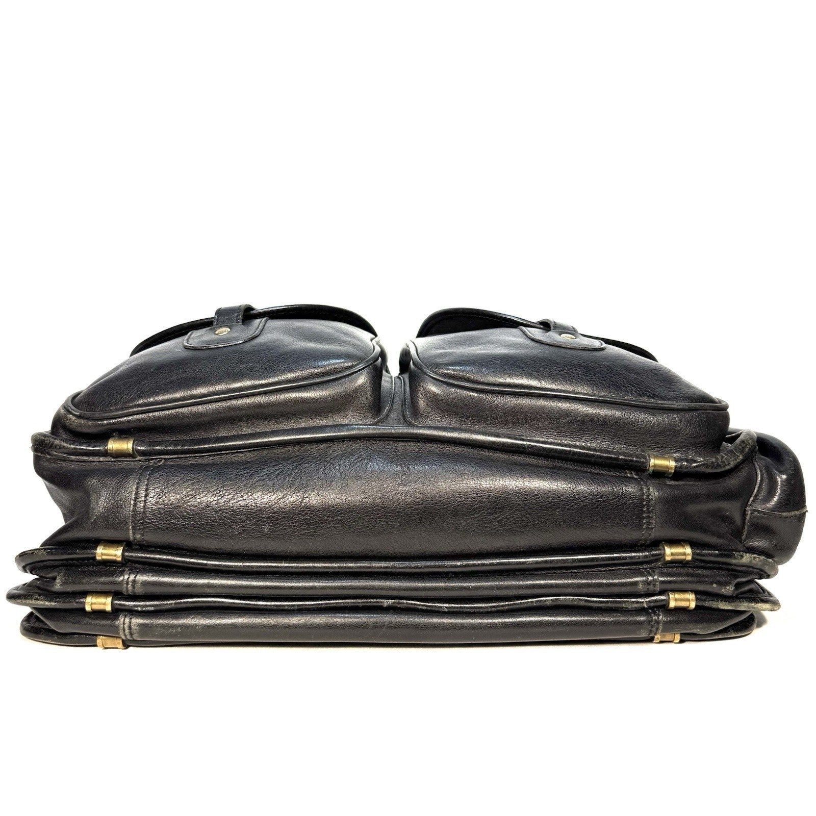 GHURKA Marley Hodgson Vintage 2001 Garrison No. 147 Leather Briefcase Black