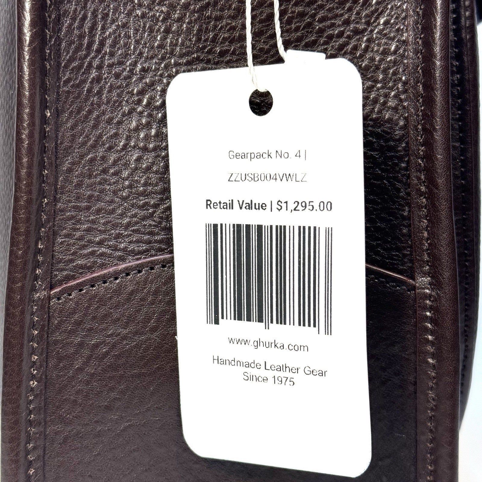 GHURKA Gearpack No. 4 Leather Messenger Bag Vintage Walnut Brown (MSRP $1,295)