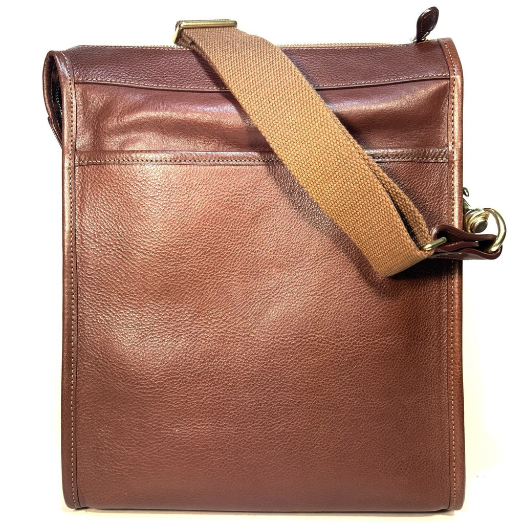 GHURKA Gearpack No. 4 Leather Messenger Bag Vintage Chestnut Brown (MSRP $1,295)