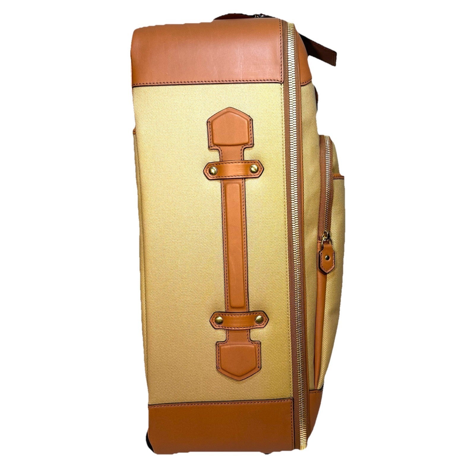 GHURKA Trolley No. 440 Canvas Leather 22" Rolling Carryon Suitcase (MSRP $1,400)