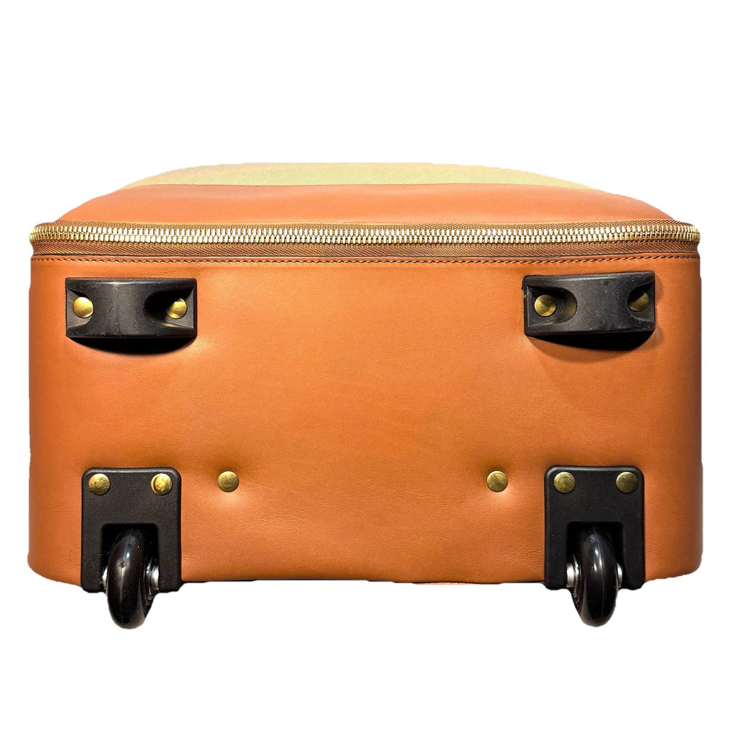 GHURKA Trolley No. 440 Canvas Leather 22" Rolling Carryon Suitcase (MSRP $1,400)