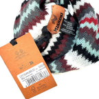 MISSONI Chevron Stripe Knit Wool Blend Beanie Winter Hat Burgundy (MSRP $320)