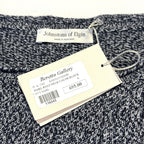 JOHNSTONS OF ELGIN Cashmere Marl Boatneck Colorblock Sweater Blue L (MSRP $695)