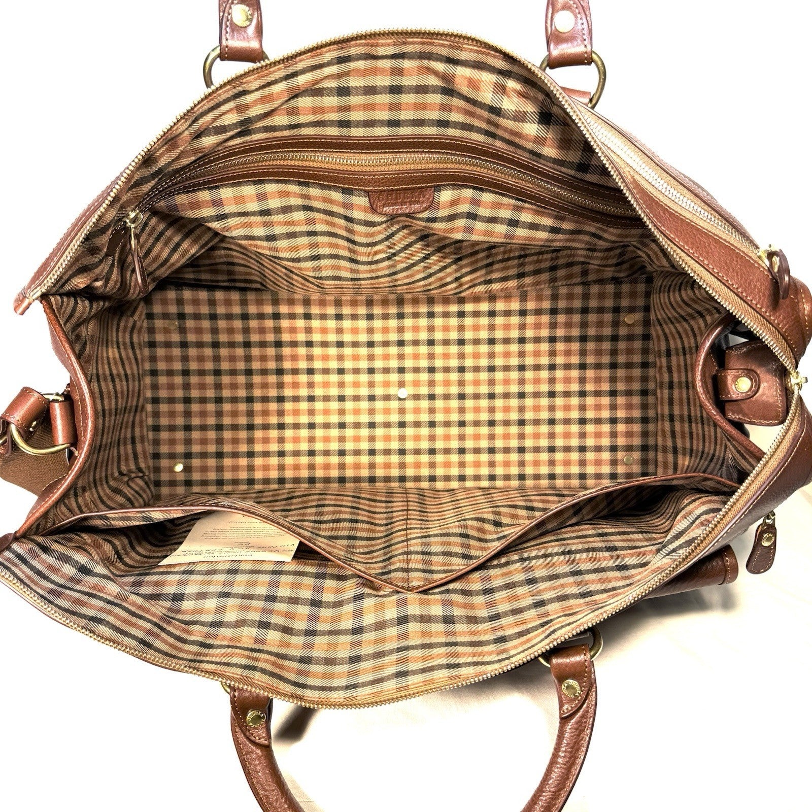 GHURKA Express No. 2  Leather Duffle Bag Vintage Chestnut Brown (MSRP $2,695)