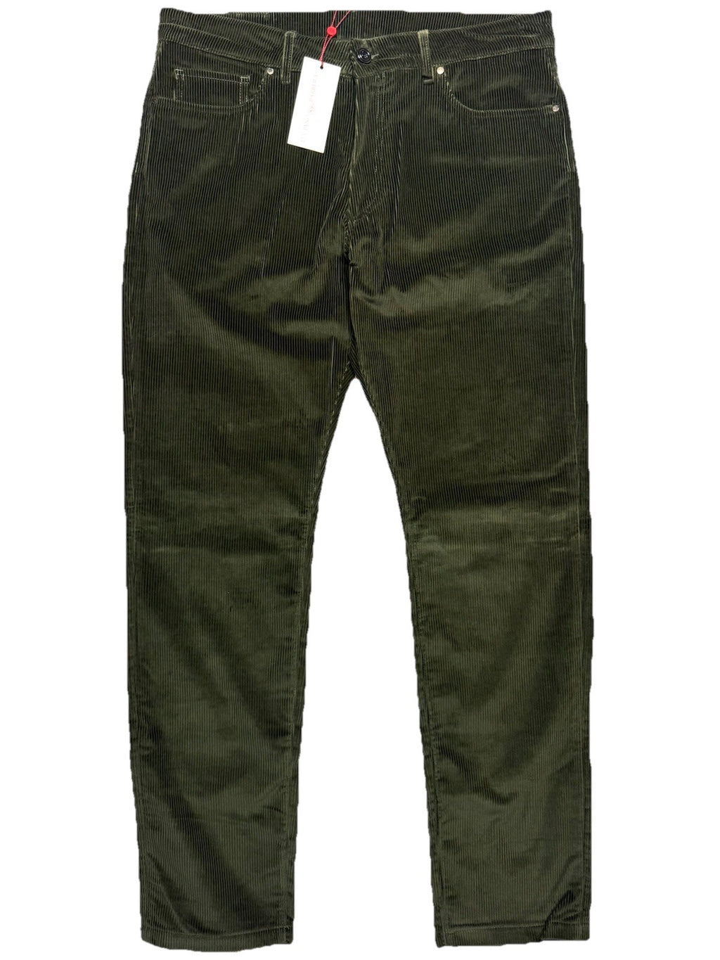 LUCIANO BARBERA Mens 5 Pocket Corduroy Pants Forest Green (MSRP $545)