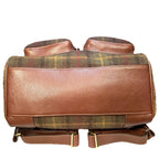 GHURKA Blazer No. 278 Plaid Wool Leather Backpack Vintage Chestnut (MSRP $1,495)