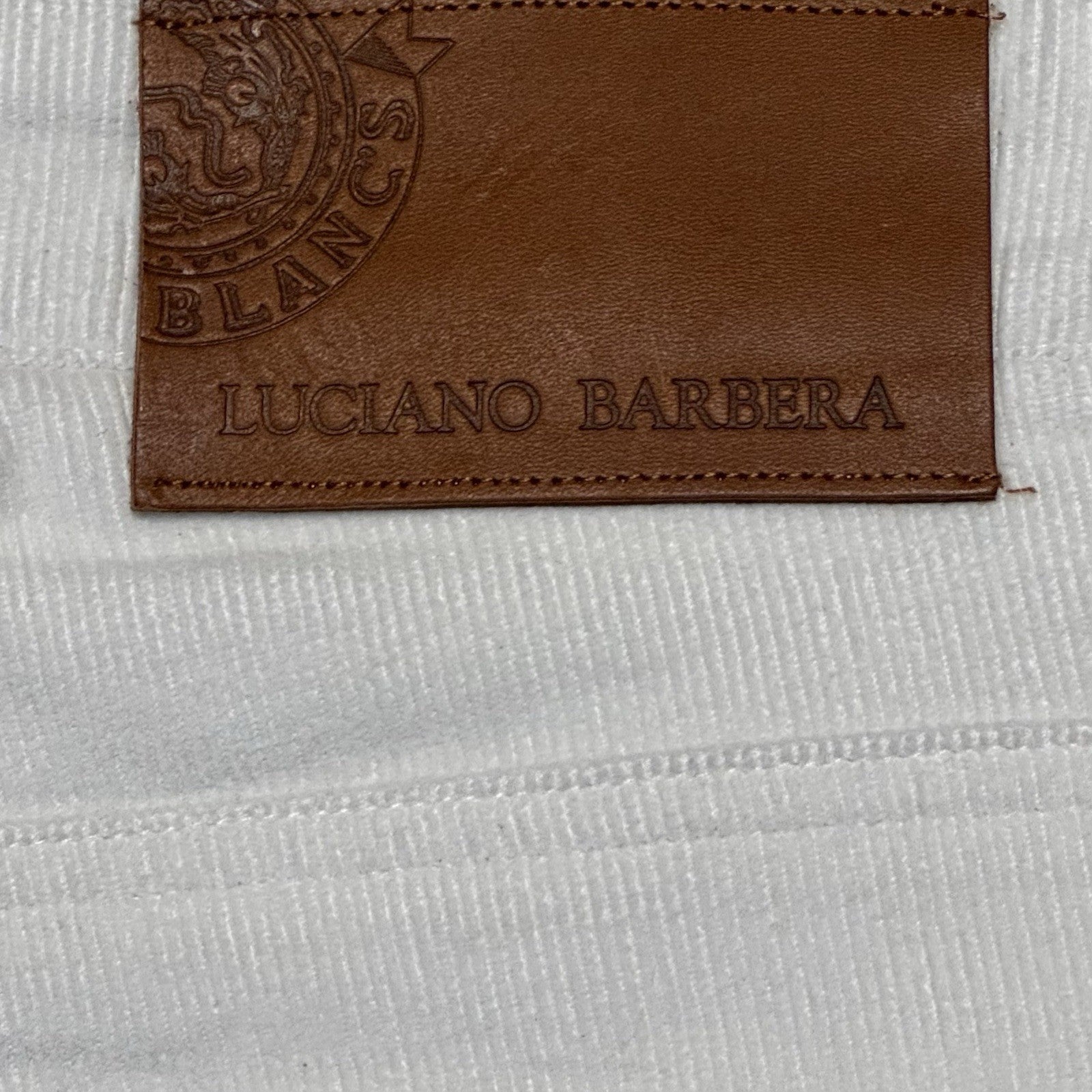 LUCIANO BARBERA Mens 5 Pocket Corduroy Pants White 58 (MSRP $545)