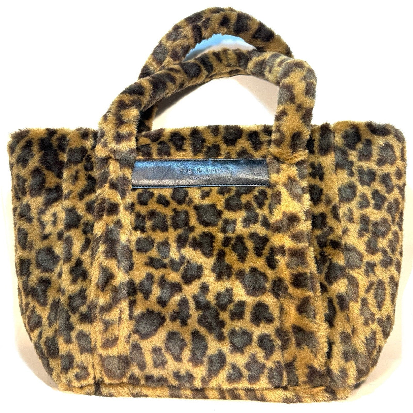 RAG & BONE Leopard Faux Fur Cloud Tote Bag Small (MSRP $395)