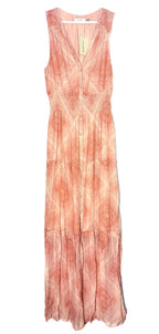 RAMY BROOK Printed Poppy Sleeveless Long Maxi Dress Droco Pink (MSRP $595)