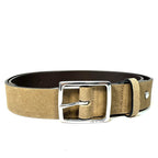 RAG & BONE Mens Rugged Suede Leather Belt Camel Tan 36 (MSRP $198)