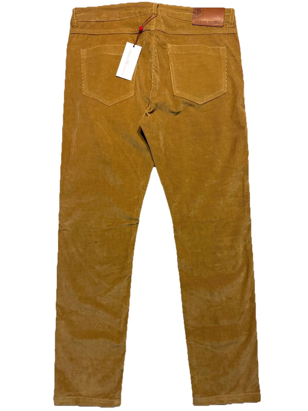 LUCIANO BARBERA Mens 5 Pocket Corduroy Pants Forest Brown (MSRP $545)
