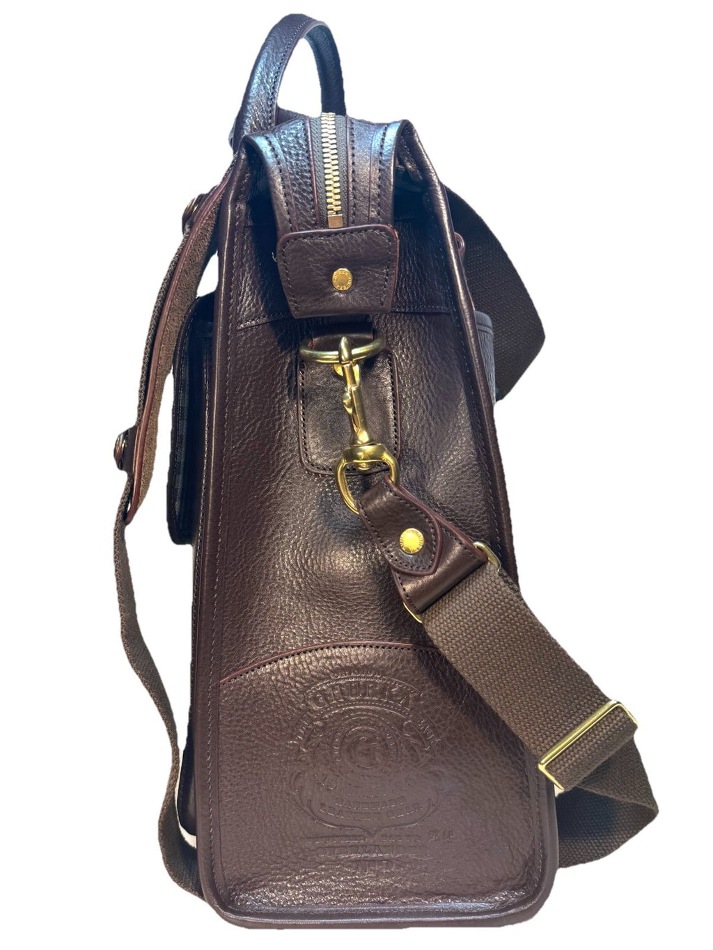 GHURKA Overlander No. 3 Leather Messenger Bag Vintage Walnut Brown (MSRP $1,795)