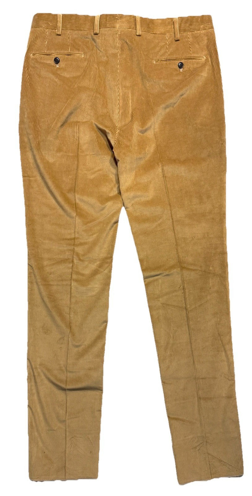 LUCIANO BARBERA Mens Pleated Front Corduroy Pants Honey Brown (MSRP $545)