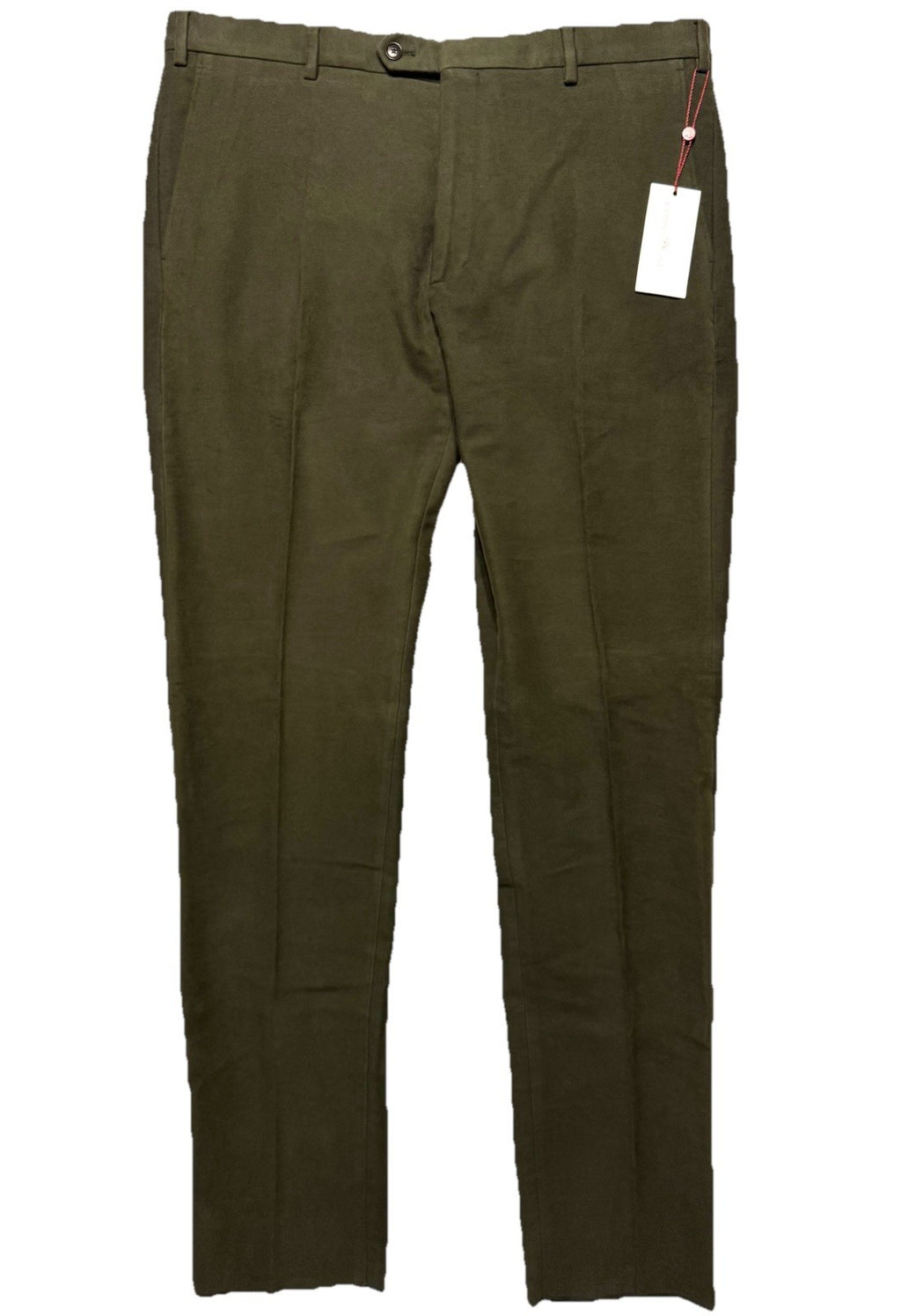 LUCIANO BARBERA Mens Cotton Moleskin Trouser Pants Green (MSRP $545)