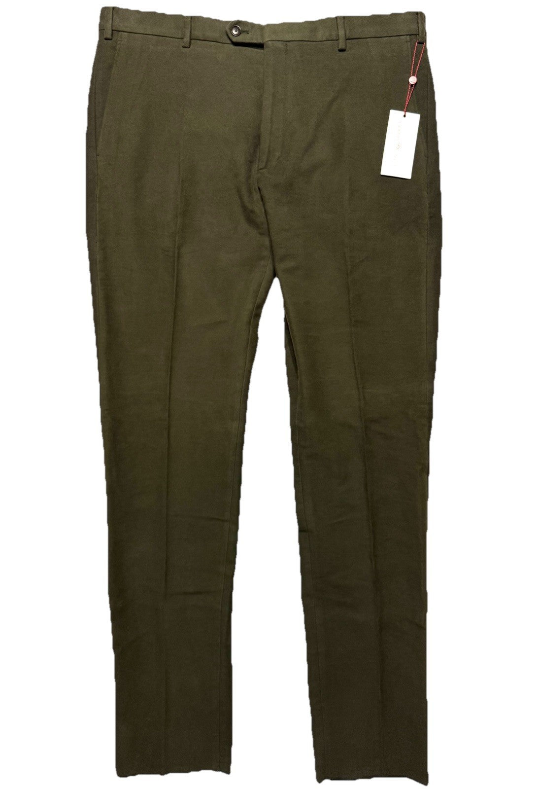 LUCIANO BARBERA Mens Cotton Moleskin Trouser Pants Green (MSRP $545)