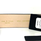 RAG & BONE Mens Evan Grained Leather Belt Black (MSRP $198)