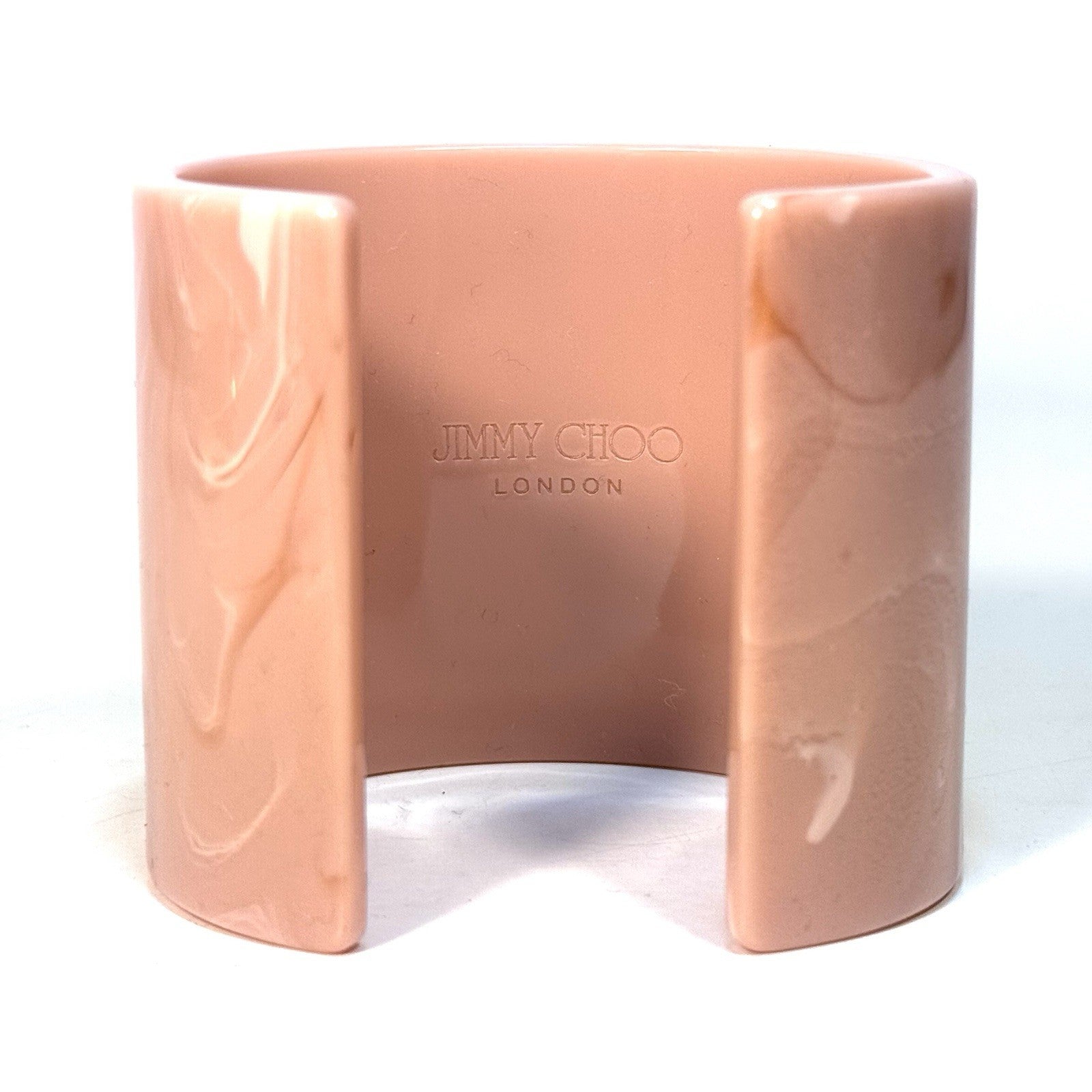 JIMMY CHOO Womens Logo Wide Cuff Bracelet Pink (MSRP $495)